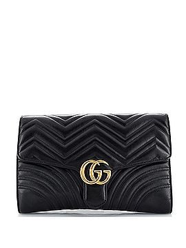 Gucci GG Marmont Flap Clutch Matelasse Leather (view 1)