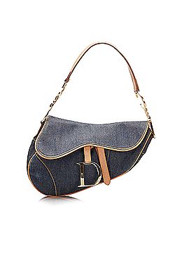 Dior Denim Saddle Bag (view 1)