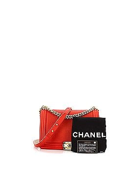 Chanel Boy Flap Bag Cube Embossed Lambskin New Medium (view 2)