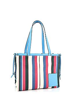 Loewe Cushion Tote Striped Canvas Large (view 2)