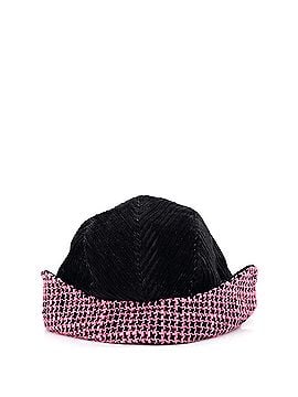 Chanel Coco Neige Trapper Cap Embroidered Corduroy with Tweed (view 2)