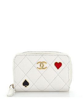 Chanel Coco Casino Zip Coin Purse Quilted Caviar (view 1)