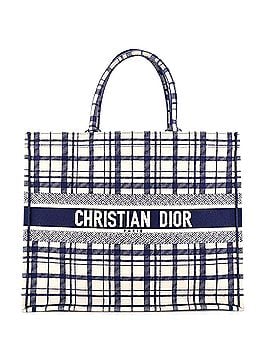 Christian Dior Book Tote Tartan Check Canvas Large (view 1)