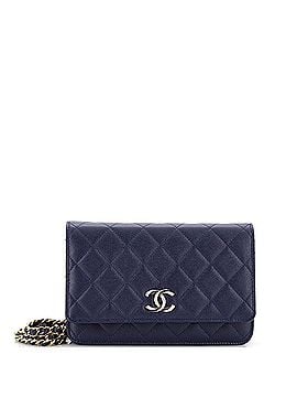 Chanel Twisted Crystals CC Wallet on Chain Quilted Caviar (view 1)