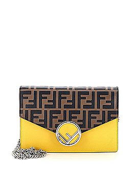 Fendi F is Fendi Envelope Wallet on Chain Zucca Embossed Leather (view 1)