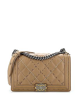 Chanel Double Stitch Boy Flap Bag Quilted Calfskin New Medium (view 1)