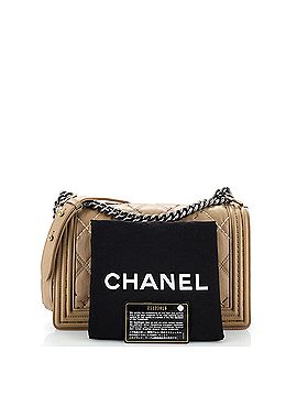 Chanel Double Stitch Boy Flap Bag Quilted Calfskin New Medium (view 2)