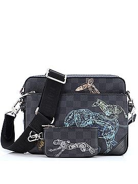 Louis Vuitton Trio Messenger Bag Limited Edition Wild Animals Damier Graphite (view 1)