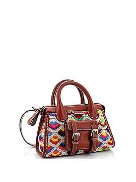 Chloé Edith NM Satchel Cashmere and Wool Crochet with Leather Mini (view 2)