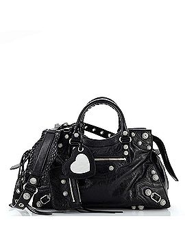 Balenciaga Neo Cagole City Bag Leather with Crystals Medium (view 2)