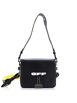 OFF-WHITE Binder Clip Flap Bag Printed Leather Small (view 1)