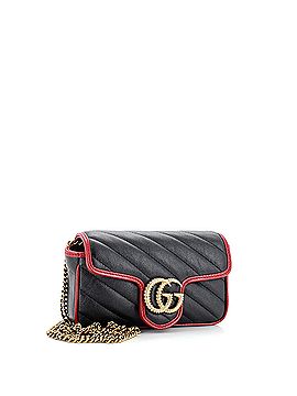 Gucci GG Marmont Flap Bag Diagonal Quilted Leather Super Mini (view 2)