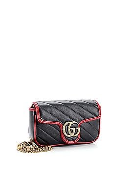Gucci GG Marmont Flap Bag Diagonal Quilted Leather Super Mini (view 2)