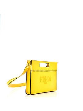 Fendi Logo Cut-Out Handle Shopper Tote Embossed Leather Mini (view 2)