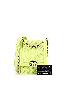 Chanel North South Boy Flap Bag Quilted Lambskin Small (view 2)