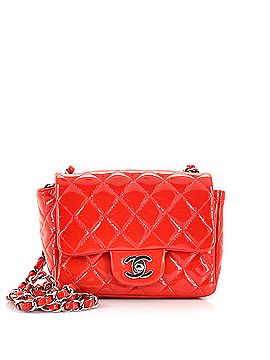 Chanel Square Classic Single Flap Bag Quilted Patent Mini (view 1)