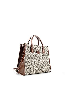 Gucci Interlocking G Tote GG Coated Canvas and Leather Small (view 2)