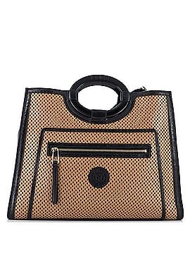 Fendi Runaway Shopper Tote Perforated Leather Large (view 1)