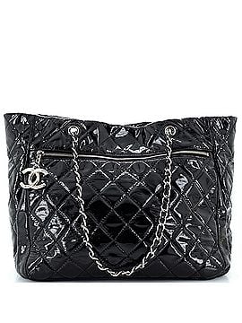 Chanel CC Charm Tote Quilted Patent Vinyl Large (view 1)