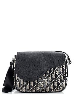 Christian Dior Saddle Flap Messenger Bag Oblique Canvas and Leather Mini (view 1)