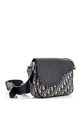 Christian Dior Saddle Flap Messenger Bag Oblique Canvas and Leather Mini (view 2)