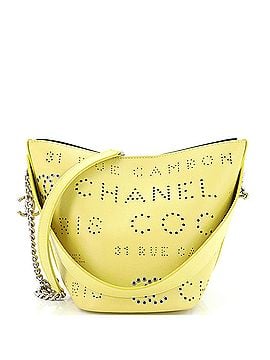 Chanel Logo Eyelets Bucket Bag Perforated Calfskin Small (view 1)