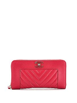 Chanel Mademoiselle Vintage Zip Around Wallet Quilted Sheepskin Long (view 1)