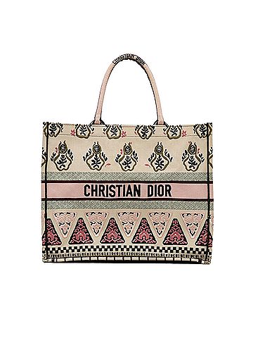 Dior embroidered canvas book tote outlet bag