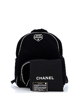 Chanel Coco Neige Front Pocket Backpack Quilted Velvet (view 2)