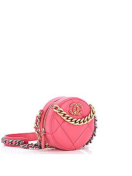 Chanel 19 Round Clutch with Chain Quilted Leather (view 2)
