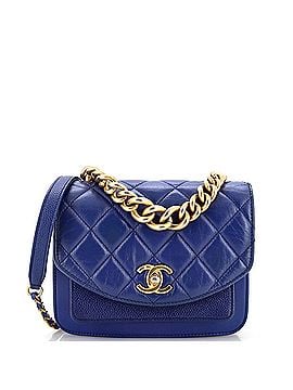 Chanel Chain Handle Flap Bag Quilted Calfskin with Caviar Mini (view 1)