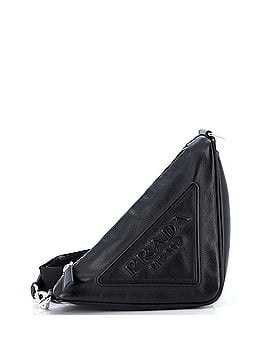 Prada Triangle Logo Zip Crossbody Bag Leather Small (view 1)