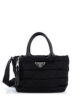 Prada Padded Tote Bag Quilted Re-Nylon with Leather Small (view 1)