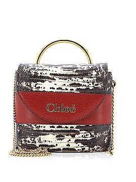 Chloé Aby Lock Bag Lizard Embossed Leather Small (view 1)