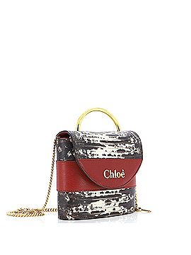 Chloé Aby Lock Bag Lizard Embossed Leather Small (view 2)