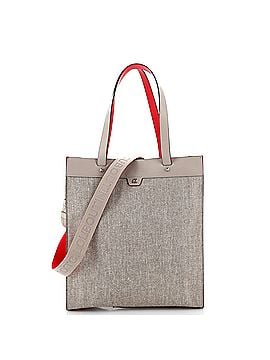 Christian Louboutin Open Tote Canvas and Embossed Leather (view 1)