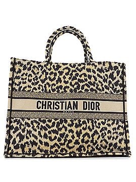 Christian Dior Book Tote Mizza Embroidered Canvas Large (view 1)
