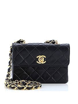Chanel Envelope Flap Card Case on Chain Chevron Quilted Calfskin and Embossed Python Leather (view 1)