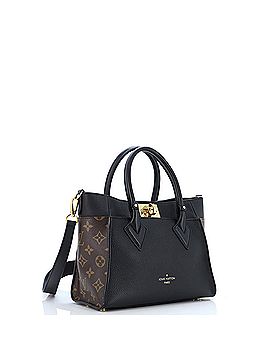Louis Vuitton On My Side Tote Leather with Monogram Canvas PM (view 2)