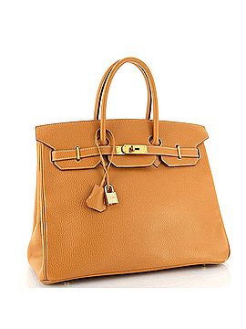 Hermès Birkin Handbag Brown Ardennes with Gold Hardware 35 (view 2)