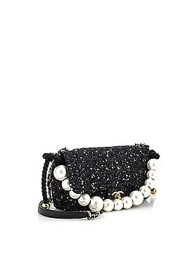 Chanel Pearl Handle Flap Bag Quilted Tweed Medium (view 2)