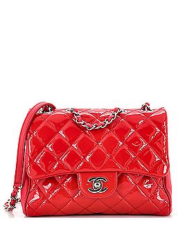 Chanel Double Compartment Flap Bag Quilted Patent Medium (view 1)