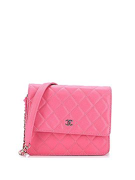 Chanel Square Wallet on Chain Quilted Caviar (view 1)