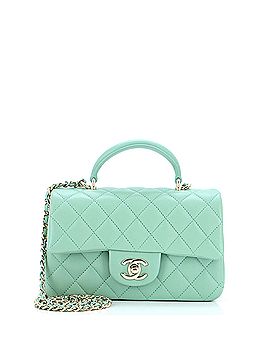 Chanel Classic Single Flap Top Handle Bag Quilted Lambskin Mini (view 1)