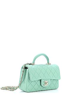 Chanel Classic Single Flap Top Handle Bag Quilted Lambskin Mini (view 2)