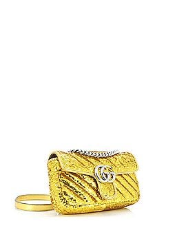Gucci GG Marmont Flap Bag Diagonal Quilted Sequins Mini (view 2)