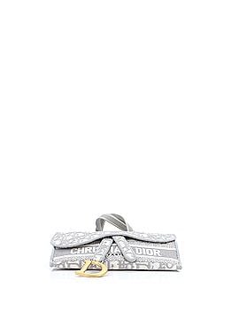 Christian Dior Saddle Slim Belt Pouch Logo Embroidered Oblique Canvas (view 2)