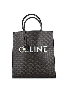 Céline Vertical Cabas Tote Triomphe Coated Canvas Large (view 1)