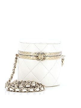 Chanel Lock Frame Round Vanity Case with Chain Quilted Lambskin Mini (view 1)