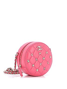 Chanel Lucky Charms Round Clutch With Chain Quilted Lambskin Mini (view 2)